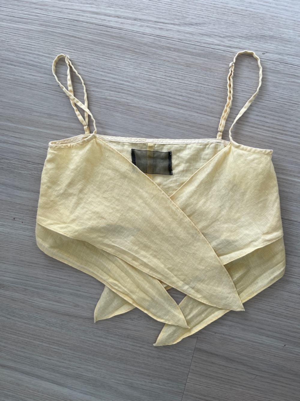 Size XS Reformation Linen Crop Tank Butter yellow